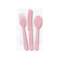Pastel Pink Plastic Forks