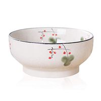 AXZHYX Bowl Instant Noodle Bowl Ramen Bowl Ceramic Soup Bowl Household Round Large Bowl Salad Deep Bowl Hotel Tableware Home Noodles Boiled Fish Soup Bowl