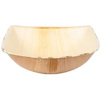 MM Foodservice Disposable Palm Leaf Square Plates, Eco-friendly, Compostable and Biodegradable Plates, Palm Leaf Dinnerware, Set of 25 (Bowl - 12Oz)