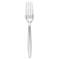 Dixie FH017 Plastic Cutlery, Forks, Heavyweight, Clear