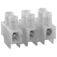Altech Corp. HE6HWPR/03 , Conn; Term Strip; Euro; 3; 12 mm; Dbl; 20-10 AWG; Opaque White; 40 A; 600 V