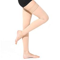 Aaister Medical Footless Thigh High Compression Sleeves, Graduated Support 20-30 mmHg Firm Stockings for Women & Men， Treatment Swelling, Relief Varicose Leg Veins, Pregnancy, Flight
