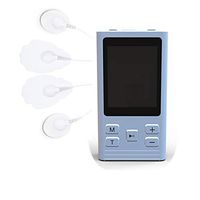 TENS Unit Pain Relief Body Massager 6 Modes Rechargeable Mini Muscle Stimulator Electronic Pulse Massager Blue Paw Small Oval Pads