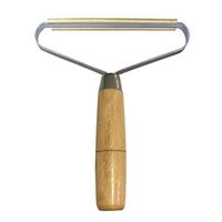 Lint Remover, Manual Sweater Shaver,Portable Wood Lint Remover,Multi-Fabric Comb with Steel net,Restores Your Clothes and Fabric (White)