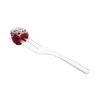 Cake Fork, Pastry Fork, Knife Edge Fork - Pearl White Disposable Fork, 3 Prong, 1 Prong with a Knife Edge - Perfect for Serving Cakes - 4" - Plastic - 500ct Box - Restaurantware