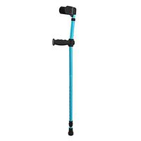 Double Adjustable Crutches Handle to Ground Height, Forearm Crutch Assistance, Lightweight Walking Aid Portable Cane with Ergonomic Handle, Non-Slip Base Fauay