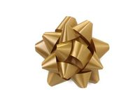 Holiday Gold Small Star Gift Bows (48 Pack ) 2-1/2"