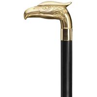 Unisex Eagle Head Cane Black Maple, Solid Brass Handle  -Affordable Gift! Item #HAR-9112808