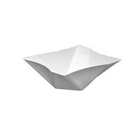 Party Essentials N341204 Twisted Square Serving Bowls, 41-ounce, White (Case of 12)