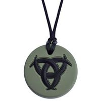 Munchables Celtic Knot Sensory Chew Necklace for Teens (Green)