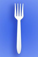 Wow Plastics Inc. Light Weight 5" Fork - White Pp - 2/500 (1,000/Case)