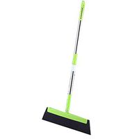 Broom and Dustpan With Long Handle Telescopic Up Extra Long Handle Household Soft Brush Broom And Dustpan Non-Slip Handle Multi-Function Windproof Broom Set Office Garage Schools Garden Cleaning Tools