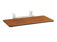 Seachrome Rear-Mounted Folding Tub Seat, 29-Inch x 16.5-Inch, Solid Teak Phenolic Top