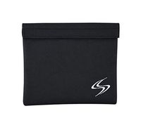 Smell Proof Bag - Smart Stash Pouch 7x6 for Herbs, Weed Grinder, Pipe | Small Odor Lock Container - Carbon Lined for Discreet Odorless Travel Storage - Store Papers, Pax, Vape, Mylar Baggies (Black)
