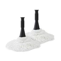 Eyliden Microfiber Twist Mop Silver 57.5 Inches Dust Mops Washing Mop Hand Release Floor Cleaning with 1 Removable Washable Heads Product and Packaging Upgrade (PADS)