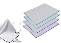 SINLAND Microfiber Glass Polishing Cloths Thick Lint -Free Drying Towels for Wine Glasses Stemware Dishes Stainless Appliances 20 Inch X 25 Inch Pack of 4 …