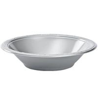 Hanna K. Signature Collection 50 Count Plastic Bowl, 12-Ounce, Silver