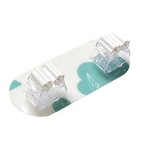 Alisy Bathroom Mop Hanger - 2pcs Bathroom Mop Pylon Double/Single Buckle, Wall Mounted Mop Organizer Holder Brush Broom Hanger Storage Rack Kitchen Tool (White A)