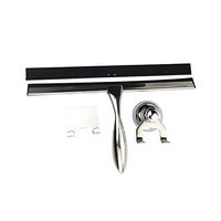 Bathroom Shower Squeegee All Purpose Away Squeegee with 2 Hooking for Shower Doors Window and Car Glass Metallic Color