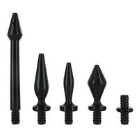 CleanStream Enema Multi Size Tip Kit Set, for Enema Bag Includes Wide Thin and Long Bulbs Plus Bulb Stem with Male to Male Adapter