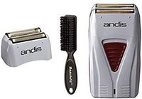 Andis Cordless Men's Long Lasting Lithium Battery Titanium Foil Shaver Bundled with Replacement Foil Assembly and a BeauWis Brush
