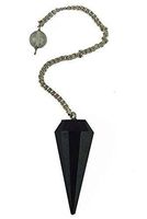 1.5 in. Black Tourmaline Multifaceted Dowsing Pendulum. Good for Reiki and Crystal Healing (1.5 in. or Larger)