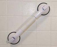 Grab Bar for 4" Smooth Tile Suction Cup telescoping commercial grade