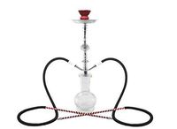 2 hose 20 White Hookah shisha nargila bar narguile nargile glass water Vase set by Hookah4sale 2-Hose