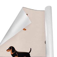 Gift Wrapping Paper Roll Cartoon Dachshund Dogs for Birthday,Holiday,Wedding,Baby Shower Gift Wrap - 3Rolls - 58inch x 23inch Per Roll