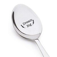 Dream big- engraved spoon- coffer lover- engraved silver ware by Boston creative company#SP_024