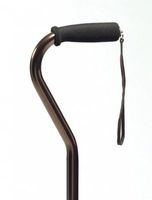 GF Health 5944A Adjustable Aluminum Offset Cane, Nitrile Grip, Standard Length, 31"-39", Multi-Pack (Aluminum, Bronze, Black) (Pack of 6)