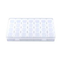 Pill Organizer - Clear Plastic 28 Slots Adjustable Tablet Medicine Pill Storage Organizer Box Container