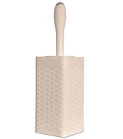 Square Free Standing Toilet Brush and Holder Color: Beige