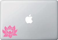 Lotus Flower - Design 1 - (Color Variations Available) MacBook or Laptop Vinyl Decal (Pink)