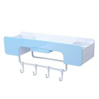 RJJX Home Hair Dryer Storage Rack Family Bedroom Bathroom PP Plastic Non-Perforated Bathroom Wall Hanging Storage Rack