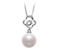 Yael White 10-11mm AAAA Quality Freshwater 925 Sterling Silver Cultured Pearl Pendant For Women