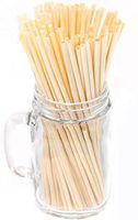 Biodegradable Hay Straw Straws by NoStrawChallenge-200 Natural Compostable Wheat Hay Straws-Planet-Friendly and Turtle Safe