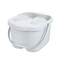 Mai® Foot Bath with Lid Thickened Foot Barrel with Foot Massage Foot Bath Barrels Foot Bath with Lid Thickened Foot Basin with Adult Foot Massage Water Convenient 27 * 39 * 27cm (Color : Gray)