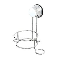 ETERLY Wall Mount Hair Dryer Rack - Bathroom Storage Hanging - Stainless Steel Hair Dryer Organizer Shelf - Punch Free Suction Cup Base - for Bedrooms Or Hairdressers, Hotels, Nail Salons