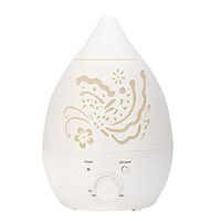 Essential Oil Diffuser, Supersonic Wave Drop Style Aroma Essential Oil Night Light Humidifier Fragrance Diffuser, 7 LED Light Colors Changing for Home Office White [US STOCK]