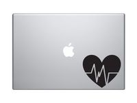 Fitness Gym Art #4 - Heart Rate Health Diet Exercise Support - 5" Black Vinyl Decal Sticker Car Macbook Laptop