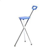 MSQL Folding Canes Seat Walking Stick Aluminum Alloy Portable Rest Stool Travel Aid for Elder Gift