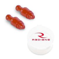 Radians JP3000ID Reusable Jelli Ear Plugs In Case Uncorded Snug Plugs Red