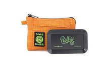 Dime Bags Rollies All-In-One Padded Pouch - Padded Bag w/Rolling Tray & Smell Proof Pocket (Orange, 8-Inch)