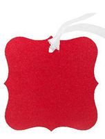 48pack Novelty Frame Red Glitter Christmas Wedding Holiday Birthday Party Favor Gift Decoration Labeling Note Tags