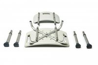 Lumex Knock-Down Bath Seat with Backrest White Pack of 4