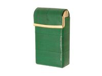 Eel Skin Genuine Leather Sliding Cigarette Case Wallet