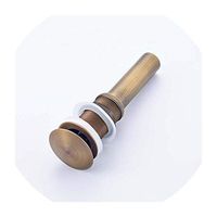 Drainsluxury Bathroom Basin Sink Pop Up Drain Brass with & Without Overflow Vanity Sink Waste Drainer 5-Colors for Choice,Antique Brass A