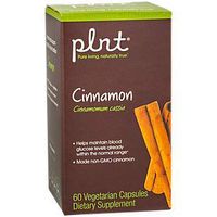 plnt Cinnamon FullSpectrum, Organic NonGMO Cinnamon, Supports Blood Glucose Levels Already Within The Normal Range (60 Vegetarian Capsules)