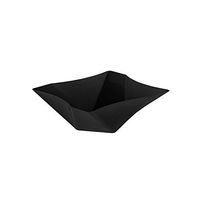 Party Essentials N341217 Twisted Square Serving Bowls, 41-ounce, Black (Case of 12)